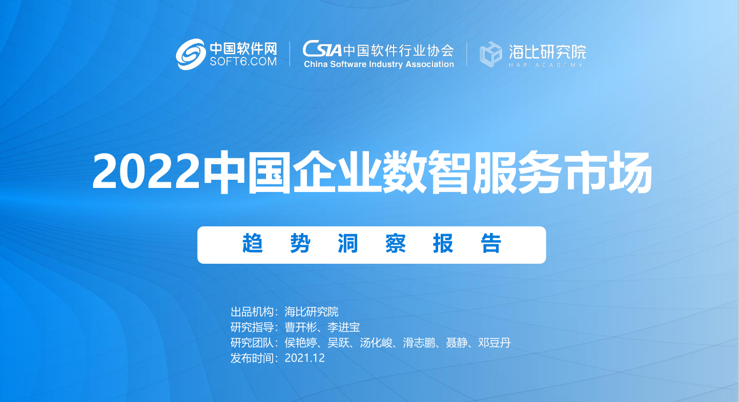 2022中国企业数智服务市场趋势洞察报告(图1)